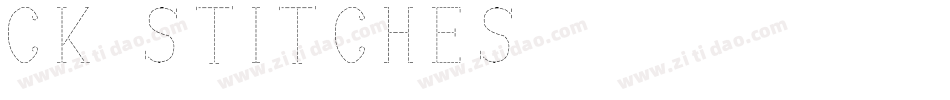CK Stitches字体转换